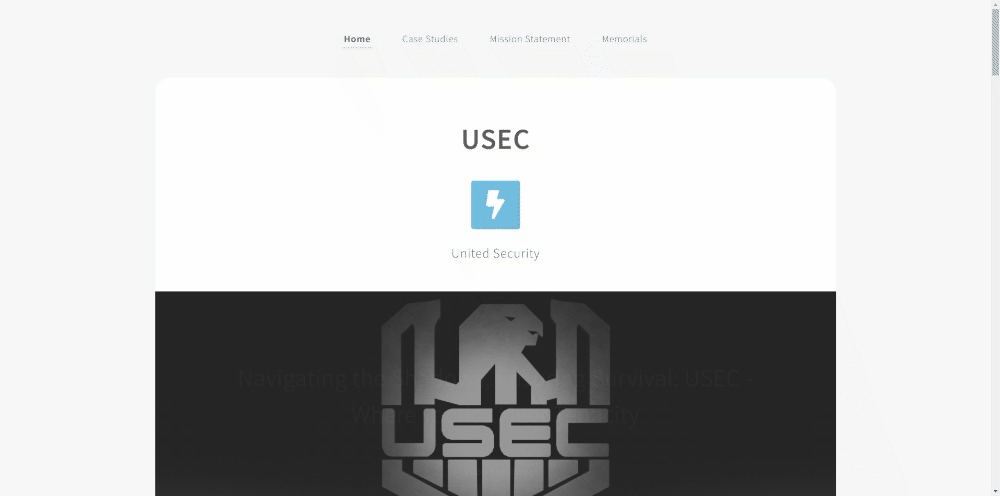 Preview of USEC site